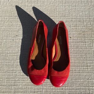 Red Arezzo Flats